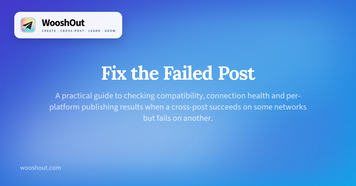 Fix the Failed Post