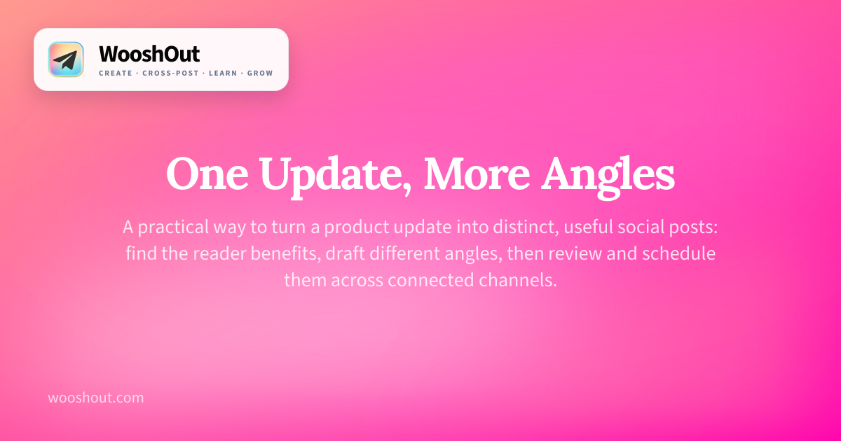 One Update, More Angles